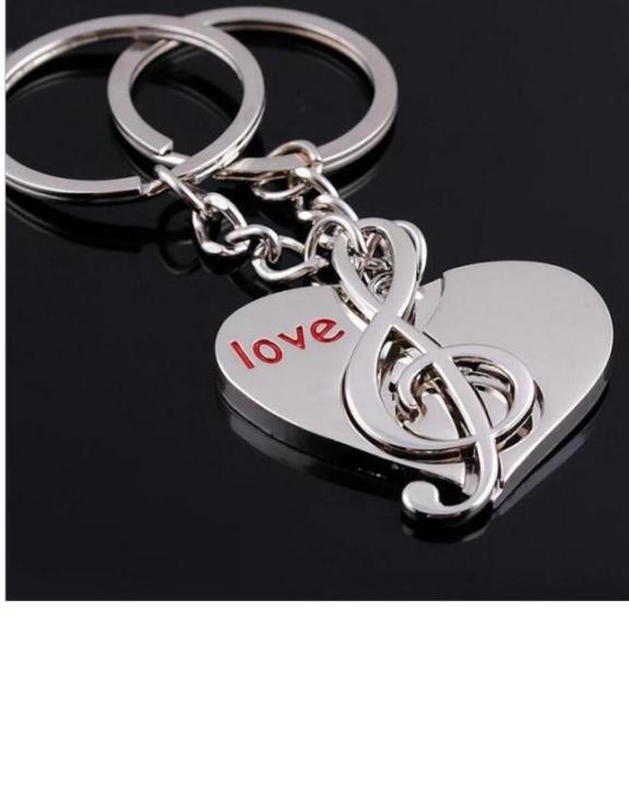 1%20Pair%20Couple%20Love%20Heart%20Musical%20Note%20key%20chain%20-%20Image%203