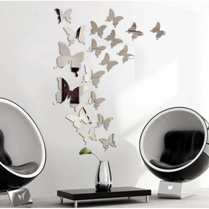 12PCS 3D Butterfly Wall Decor Butterfly Wall Stickers 3 Sizes Self-Adhesive Butterfly Stickers Wall Decals