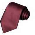 MAROON SILKY PLAIN TIE, MEDIUM TIE MAROON, FORMAL TIE MAROON. 
