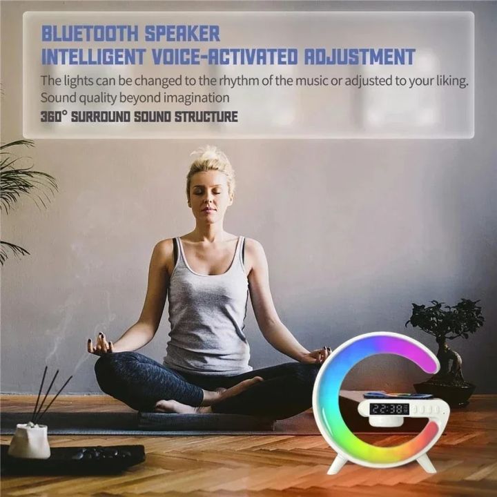 G Lamp G 6 3 4-in-1 Bluetooth Speaker with Wireless Charger, RGB LED ...