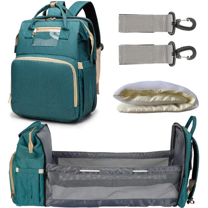 2in1%20Multifunctional%20Diaper%20Bag%20Backpack%20Travel%20Portable%20Large%20Capacity%20Shoulder%20Mommy%20Folding%20Crib%20Bags%20Waterproof%20Stylish%20Pack%20-%20Image%207