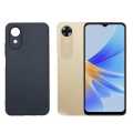 Oppo A17k Case Rock Slim Soft Silicon Matte Phone Cover - Black. 