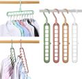 Clothes Hangers Organizers and Storage College Dorm Room Essentials Closet Organizer Magic Space Saving Hangers with 9 Holes. 