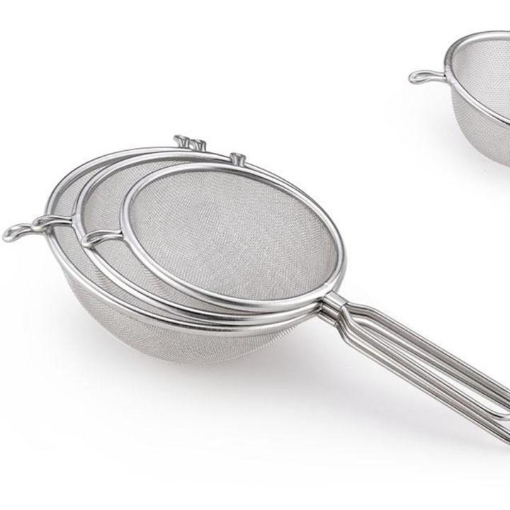 Stainless Steel Tea Strainer - Pack of 3 - Silver