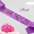 Bride to Be Satin Ribbon Sash with Diamond Ring for Wedding Party Bridal Shower Decoration Supplies. 
