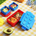 DIY Building Block Lunch Box Modular Building Block Bento Food Storage Container. 
