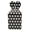 Black Polka Dot Goody Box - 7 x 4 Inch - Gift Box - Polka Dot Theme - Black - Unisex - Pack Of 10. 