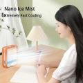 Cooling Fan | Small Desk Fan with Mist Spray, LED Night Light | Battery Operated Water Misting Fan, USB Rechargeable Portable Quiet Mini Desktop Cooling Fan for Indoor Outdoor. 