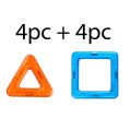 8pcs Magnetic Designer Construction Set Block Model Magnet Toy Triangle Square Constructor Plastic Boys Girls Gift Rondom. 
