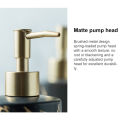300ml/13 Oz Marble Pattern Ceramic Soap Dispenser/Cup with Golden Pump. 