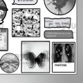 Grey Y2K Aesthetic Decorative Stickers Uncut For Mobile Cover Girls Journal And Scrapbook. 