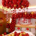 (SPECIAL DISCOUNT) Pack of 100pcs Shining Red Balloons For Wedding, Anniversary, Valentines Day, Birthday Decorations, Welcome Party, Room Decorations, Party Decorations Items. 