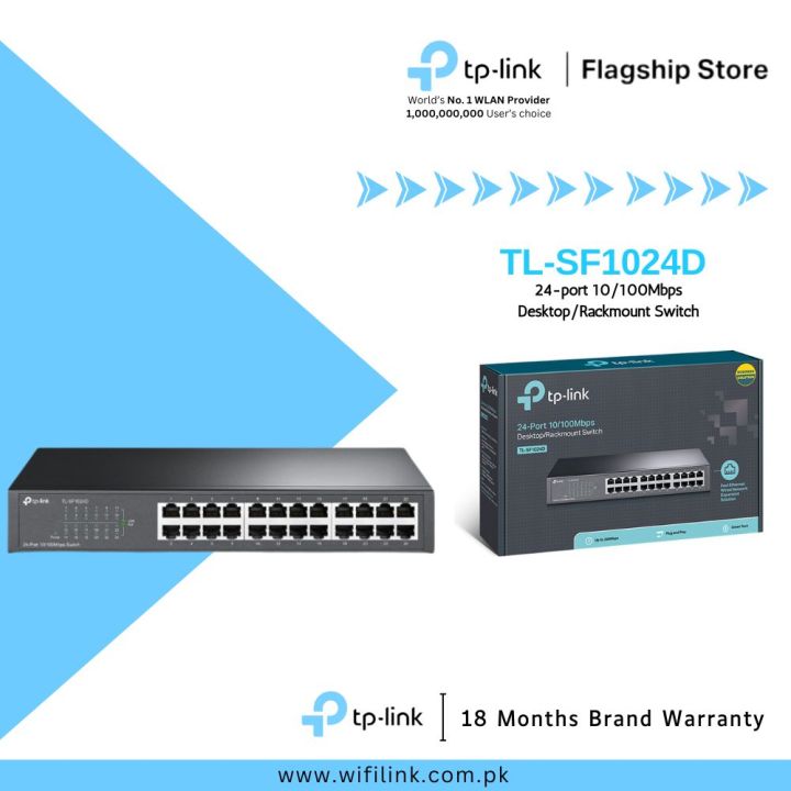 TP-Link Network Desktop Switch TL-SF1016D / TL-SF1024D 16-Port 10/100Mbps - 18 Months Brand Warranty