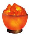Novelty Night Light Hand Carved Bowl Shape Natural Crystal Himalayan Salt Lamp Night Light Stress Reliever and Air Purifier. 