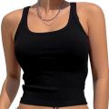 New SOLID RIBBED KNIT CROP CAMI TOP. 