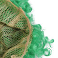 Pakistan 14 August Independent Day Cosplay Fancy  Curly Wig Green White Dummy Hairs Extension For Kids, Boys & Girls Unisex Party Wears For Celebration 14 Aug Event & Function Enjoy Jashan E Azadi Parties With Friends & Family. 