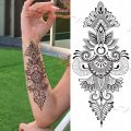 【Good-Love Store】3D Dreamcatcher Feather Temporary Tattoos For Women Thigh Henna Pendant Rose Snake Tatoo Flower Tattoo Sticker. 