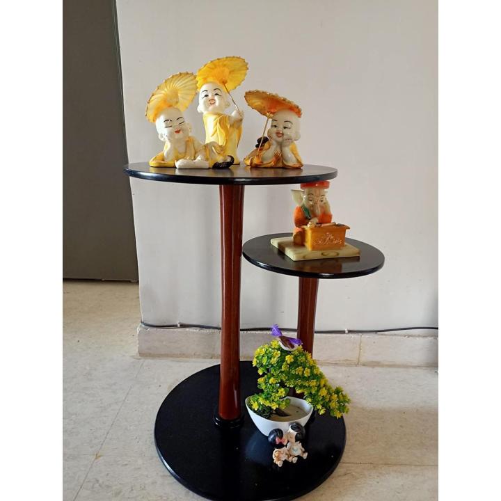 Side Table/Center Table/Beside Table (Modern Double Top Round Coffee Table)