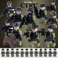 12 Pcs legoingly City CTRU Special Policeman SWAT Team Building Blocks Doll with Accessories Camouflage Minifigures Children Diy Toy Boy Gifts. 