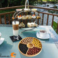 1pc Bamboo Food Storage Tray Bamboo Dry Fruit Nuts, Candy, Snacks, Cookies Plate with Acrylic Lid. 
