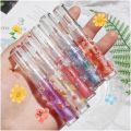 Hydrating Lip Gel, Crystal Hydrating Lip Glow Oil, Moisturizing Lip Oil, Gloss Transparent Jeelly Lip Care Oil Long Lasting Nourishing Non-sticky Lip Tint Lipstick. 