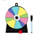 12 Slots Spin Wheel Colorful Spinning Wheel for Fun Parties Fortune Game Roulette Board with 12 Slots Perfect for Weddings Birthdays Erasable Prize Spinner Wheel with Stand Exciting Props for Abs. 