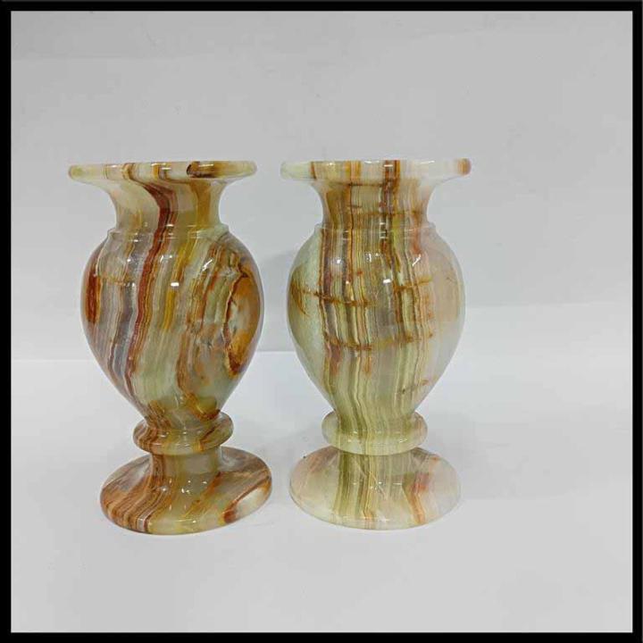 Marble Flower Vase | Onyx Vase | Pakistani Handmade | Vase Pair