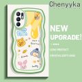 chenyyka For OPPO Reno 6 4G Case Cartoon Winnie the Pooh Pattern Colorful Lovely Cream Wave Border Soft Clear Shockproof Phone Cases Creative Camera Transparent Casing Simple Silicone Protective Cover. 