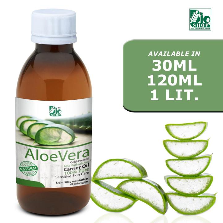Aloe Vera Carrier Oil Cold-Pressed - Aloevera Oil - Aleo Oil - 100% Pure & Organic
