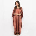 Valerie V-Neck Long Satin Caftan, Women Night Dress, silk night wear for women,. 