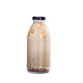 With lid 300ml glass milk tea bottle drink juice bottle sealed milk bottle soy milk coffee glass bottle jam bottle. 