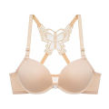 Sexy Butterfly Style Push-Up Bra for Women – Front Open, Padded, Available in Skin Blue & Purple Colors. 