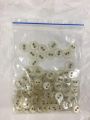2-hole 100-piece transparent buttons pack. 