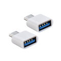 2Pcs High Speed Male to Female Type-C to USB OTG Converter for Flash Drive Mouse. 