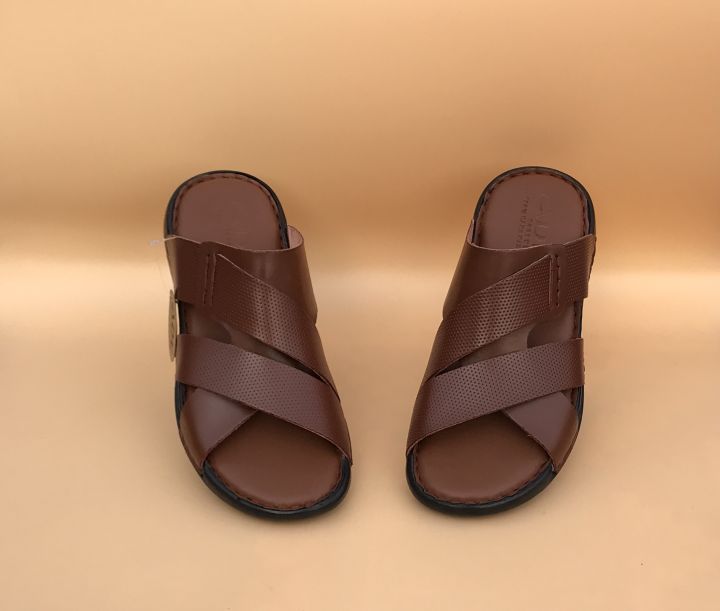 mens leather slippers online