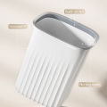 Waste Bin Striped Texture Rubbish Collection Kitchen Garbage Basket. 