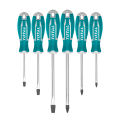 TOTAL 6pcs CR-V Screwdriver Set with New Design and Comfortable Handle THT250606. 