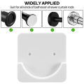4 Pieces Adhesive Shower Curtain Rod Holder Shower Rod Retainer Wall Mount Holder, Shower Curtain Rod Not Included White. 