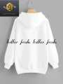 Nirvana White Fleece Full Sleeves Pull Over Hoodie. 