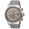 Gucci G Timeless Silver Stainless Steel Brown Dial Chronograph Quartz Watch for Gents - YA126248. 