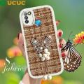 UCUC for Infinix Smart 5 X657 X657B X657C Back Cover Diamond Butterfly Leather Case Flannel Soft TPU Silicone Phone Case. 