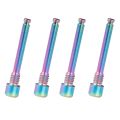4X Titanium Bolts for Bicycle Disc Brake Pad Threaded Pin Inserts Screw for R Dazzle Color. 