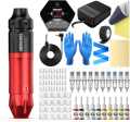 Wormhole Tattoo Gun Kit Cartridge for Beginners Rotary Tattoo Machine Kit Tattoo Pen Kit Tattoo Supplies. 