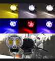 Owl Shape Crystal Multi Color Drl Led Fog Light For Bikes. Universal Fitment, Fog Light For Bikes- 8 Working Modes ( PLease Use it ON Battery)- Metal Back Body. 