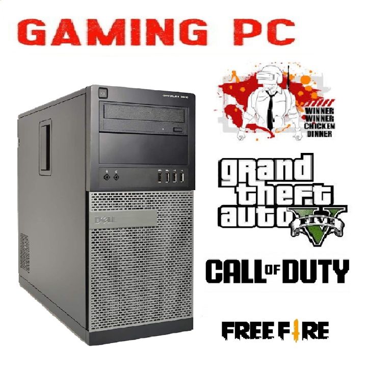 OptiPlex 9010 Tower Gaming PC Core i5 3rd Gen 16GB RAM 1TB Hard - 2GB Graphics Card - Windows 10 64-bit GTA 5 & PUBG - FREEFIRE - Minecraft - STEAM ACCOUNT Games Installed