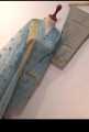 FREE Khussa |Banarsi  Jacquard Shirt /Organza Banarsi Dupatta/ 3pc Suit Golden Khussa. 