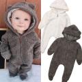 Newborn Baby Girl Boy Fuzzy Clothes Hooded Romper Bodysuit Jumpsuit Outfit 0-24M. 