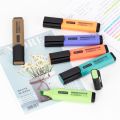 18 Colors Highlighter Pen Pastel Morandi Bright Color Ink Highlighter Markers Stationery Supplies. 
