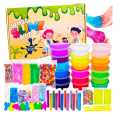 12 slime pack - 6 glitter bottle - Orbeez ball and Orbeez Animals-2 clay mitti pcs-8 stick icecream in (Jumbo deal price) Rs-313/ box not include. 
