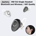 Remax Bluetooth Rb-T22 Wireless Mini Single Side Earphone - Black. 
